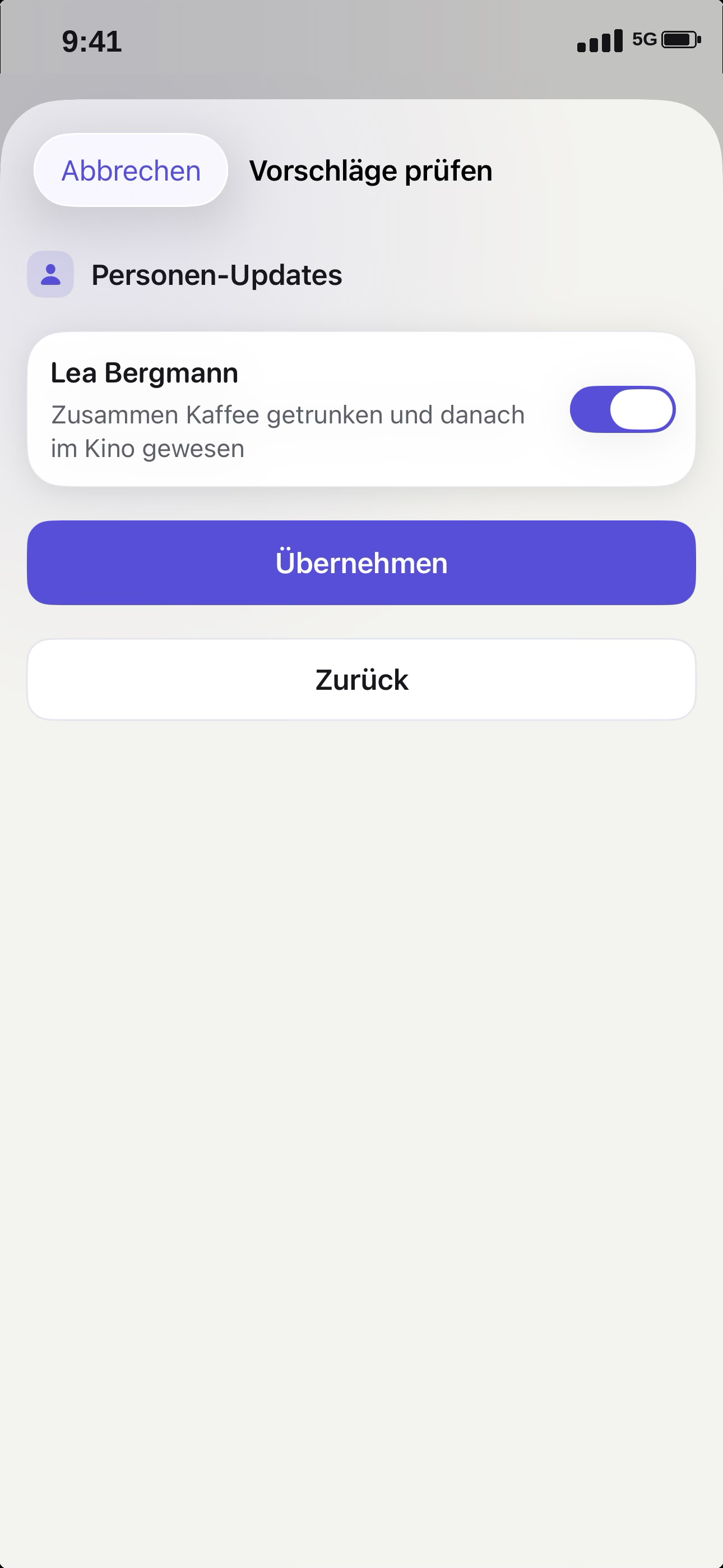 Vorschläge prüfen